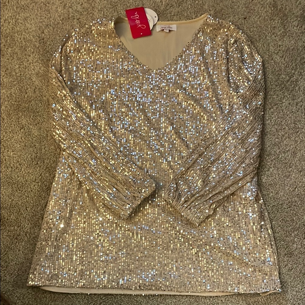 Gold Sequin Blouse